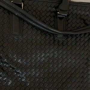 Elegant Black Woven Tote Bag